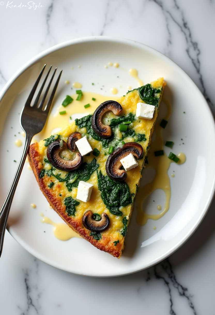 Vegetarian Spinach Mushroom Frittata Recipe