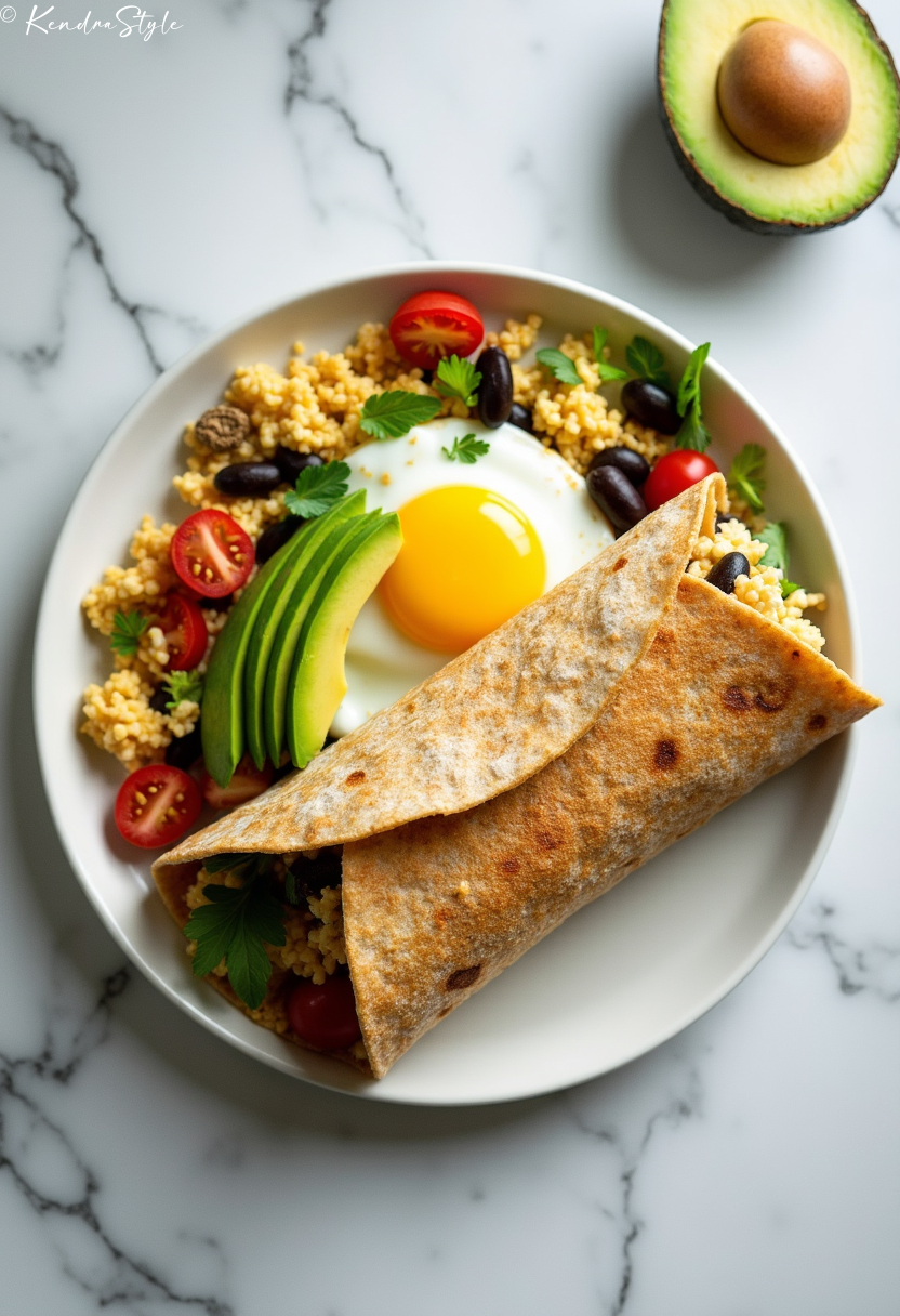 Vegetarian Veggie Breakfast Burrito Recipe