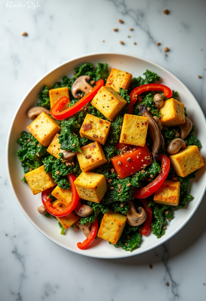 Vegetarian Veggie Tofu Scramble Recipe