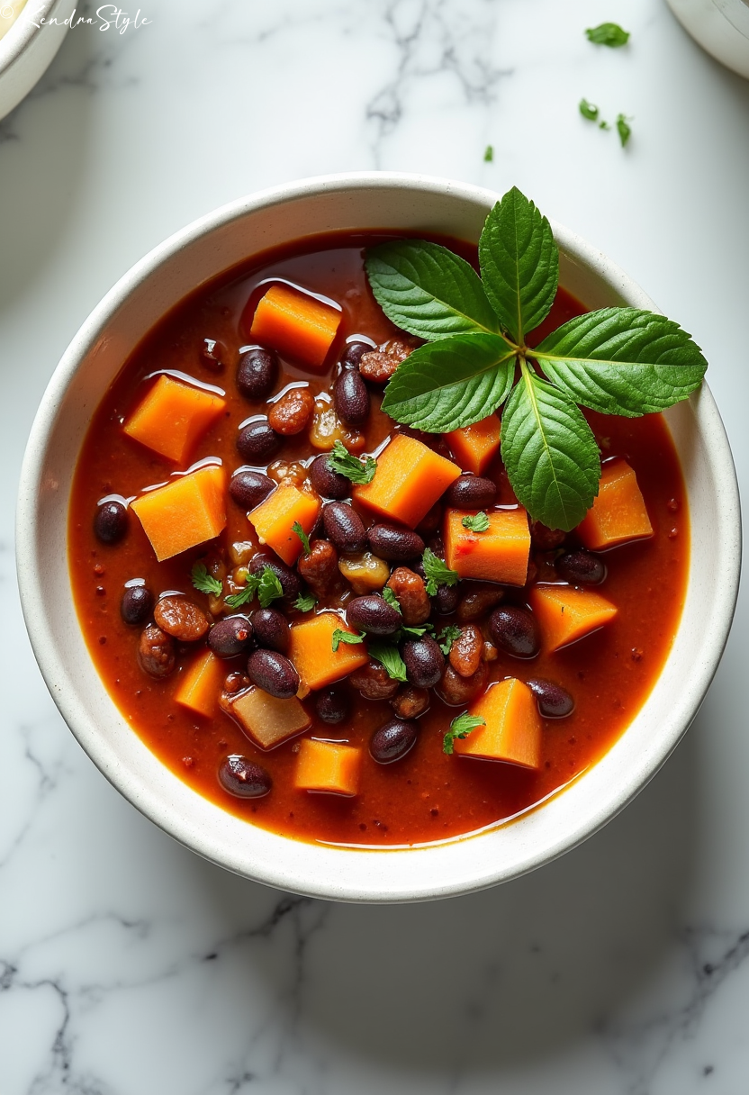 Vegetarian Sweet Potato Black Bean Chili Recipe