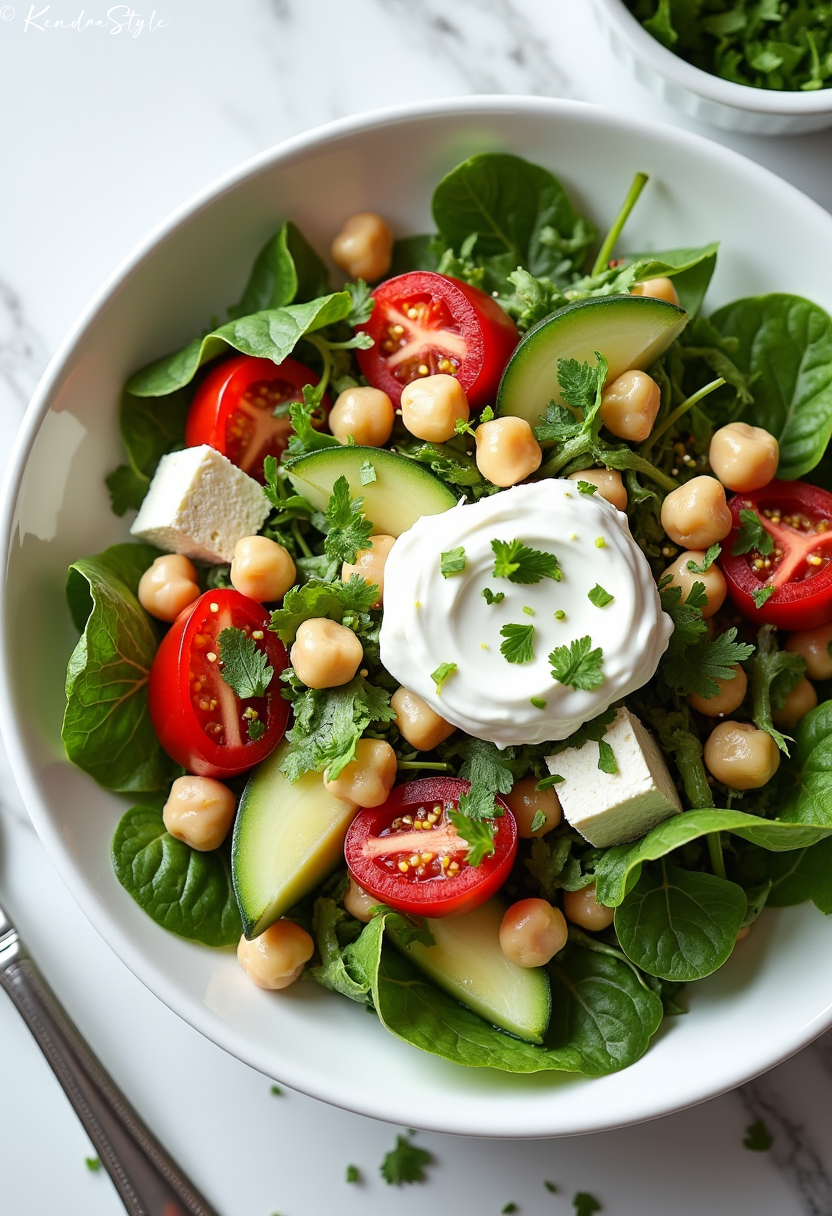 Vegetarian Greek Salad Bowl Recipe