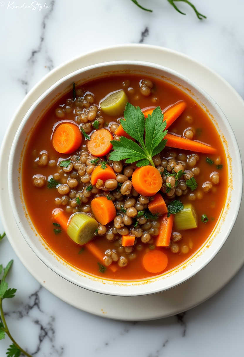 Vegetarian Lentil Vegetable Soup Recipe