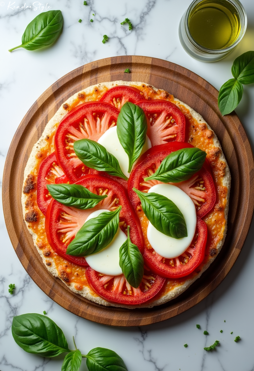 Vegetarian Margherita Flatbread Recipe