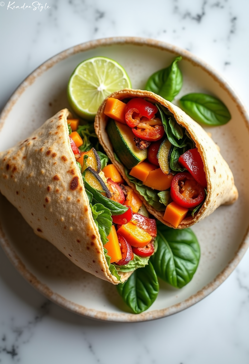 Vegetarian Roasted Veggie Wrap Recipe