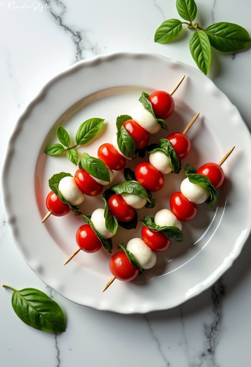 Vegetarian Caprese Skewers Recipe