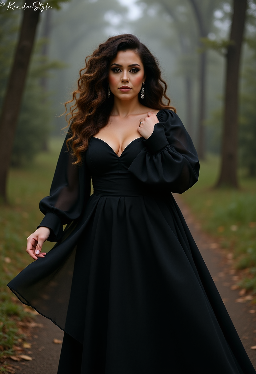 Black Poet Forest Wedding Dress