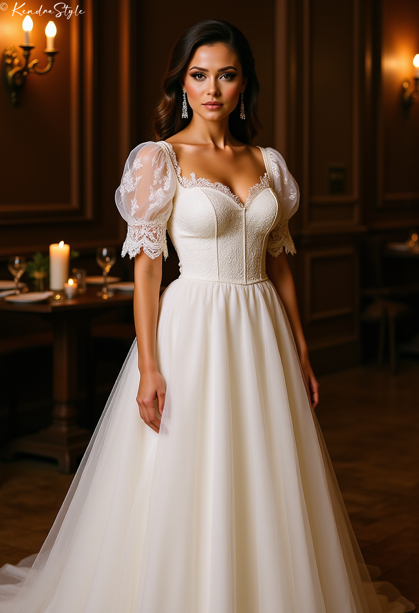 Lace Juliet Castle Wedding Dress
