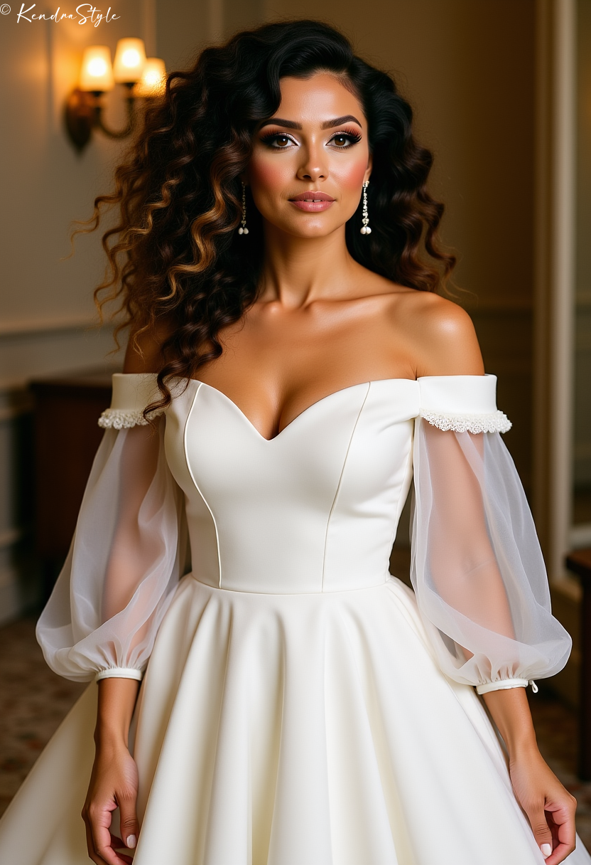 Off-Shoulder Romance Wedding Dress