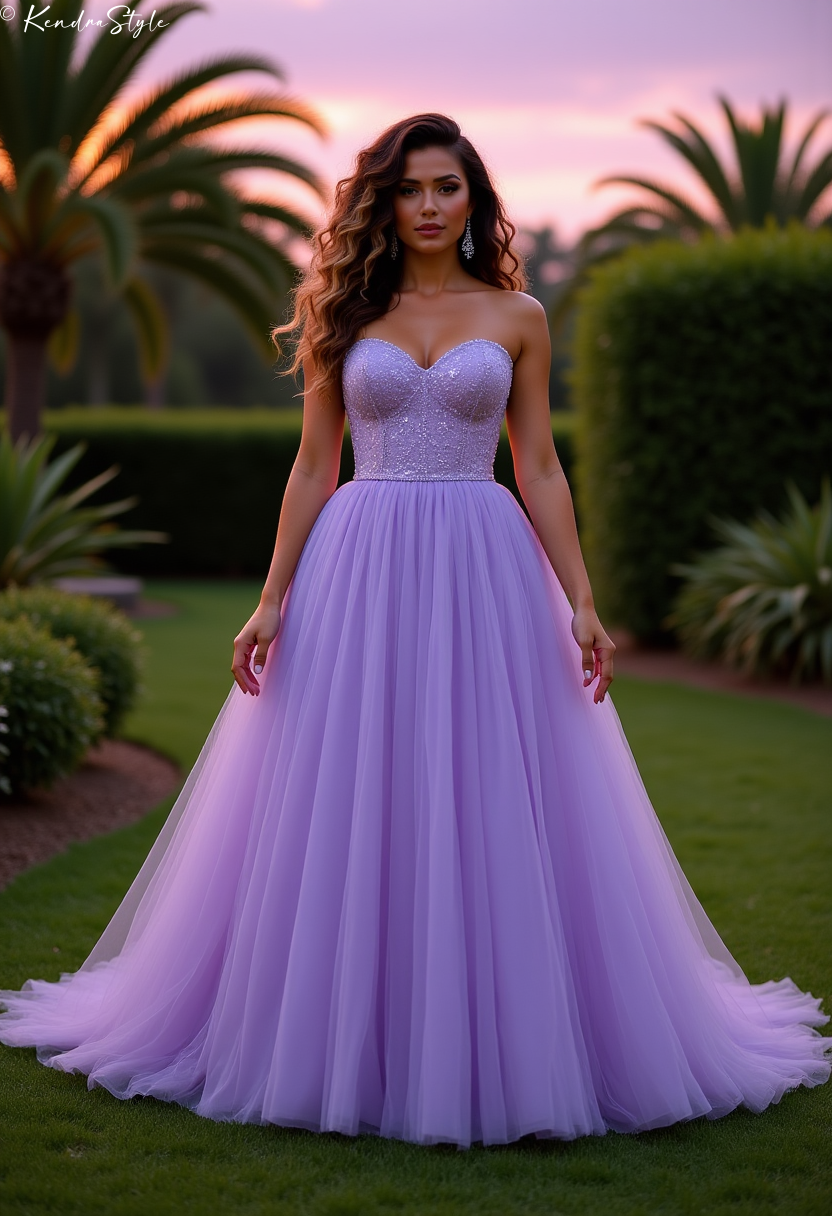 Tulle Colored Twilight Wedding Dress