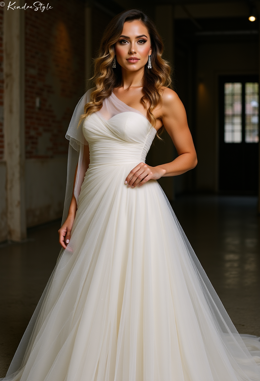 Tulle Wrapped Loft Wedding Dress