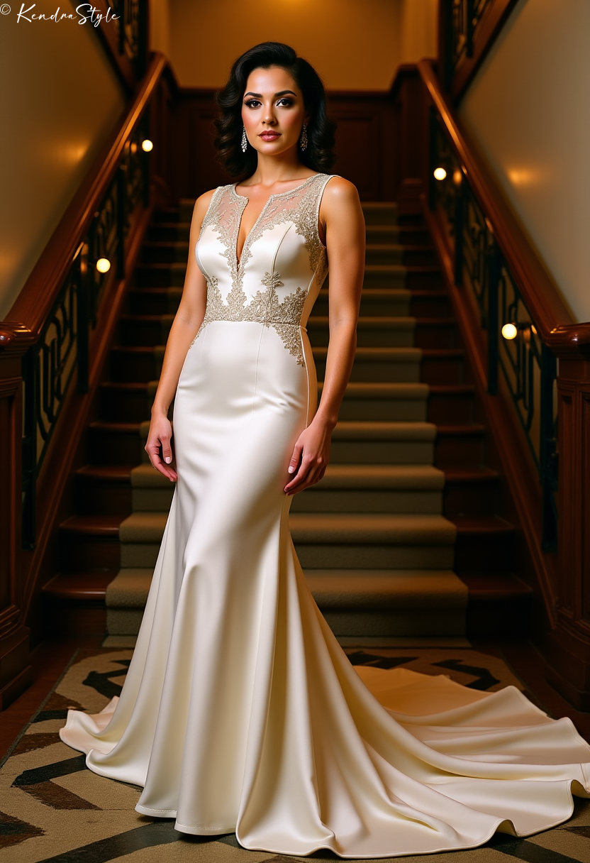 1930s Staircase Vintage Wedding Dress