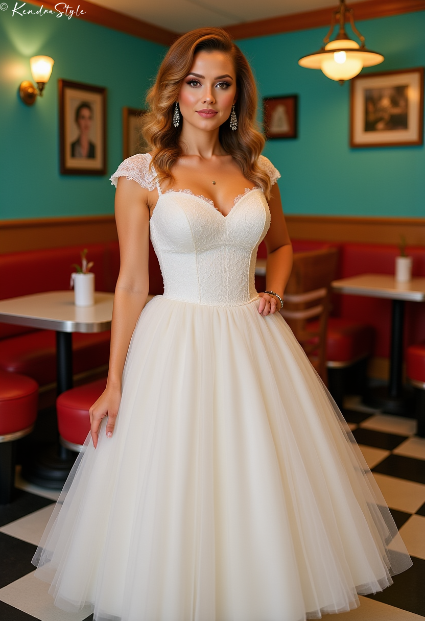 1950s Diner Vintage Wedding Dress