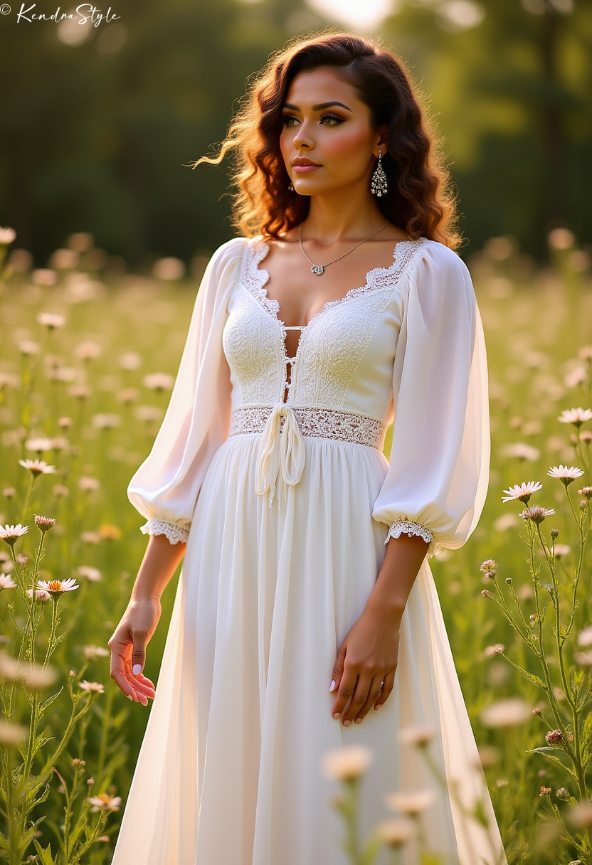 1970s Meadow Vintage Wedding Dress