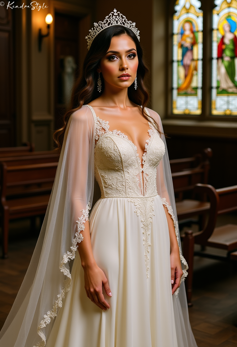 Art Nouveau Chapel Vintage Wedding Dress