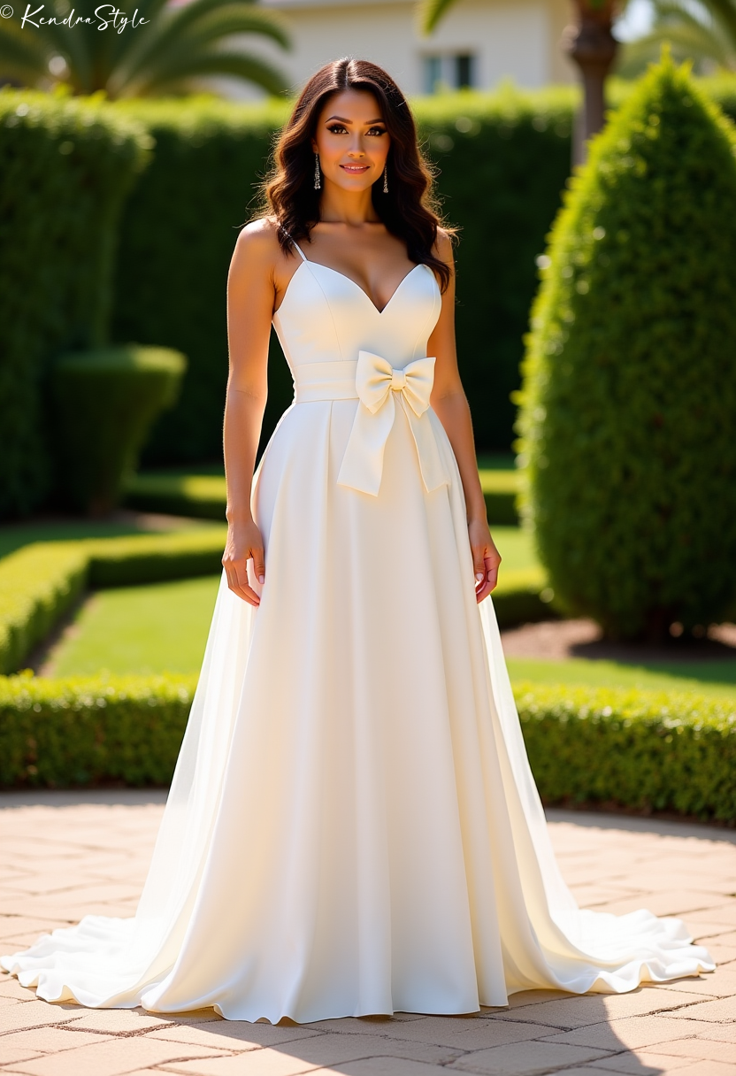 Bow Topiary Vintage Wedding Dress