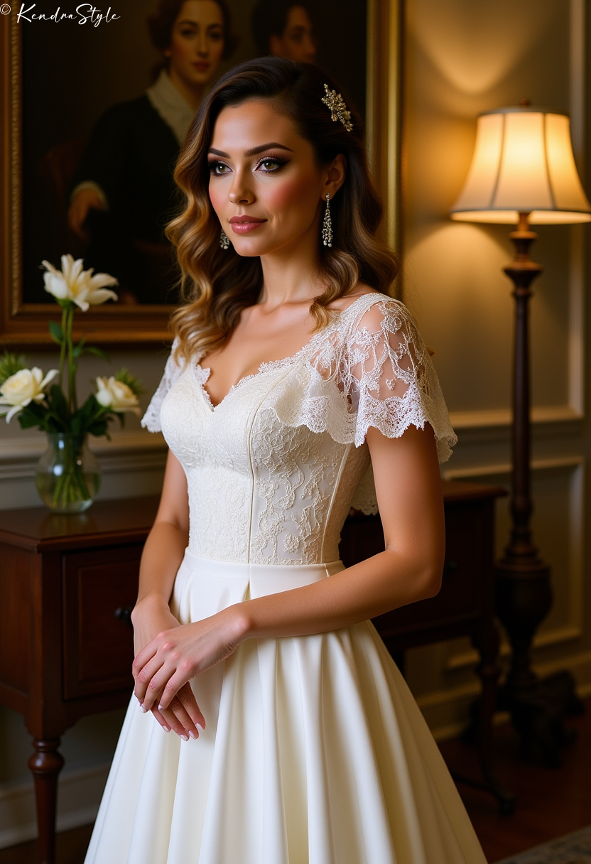 Capelet Drawing Room Vintage Wedding Dress