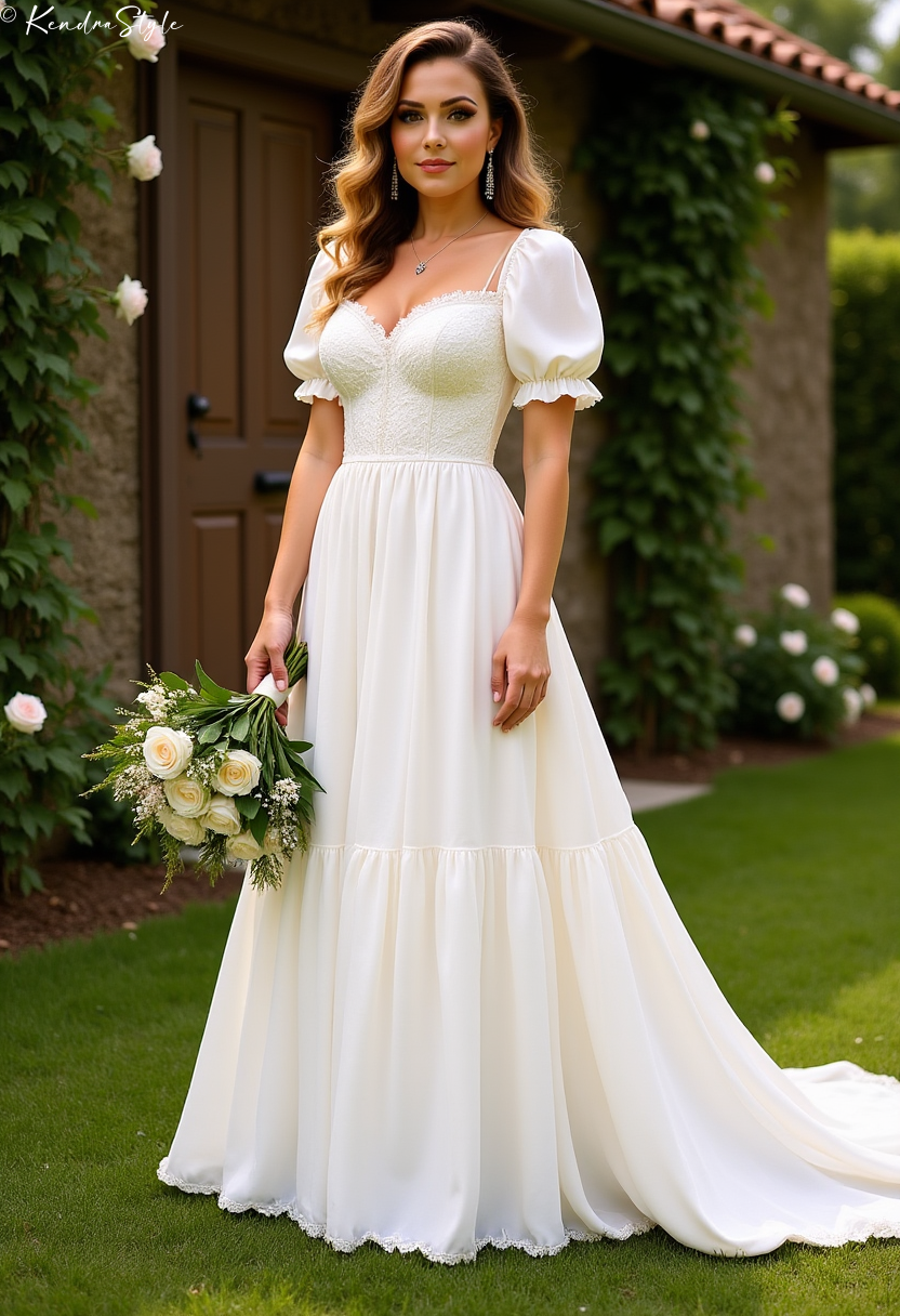 Cottagecore Garden Vintage Wedding Dress