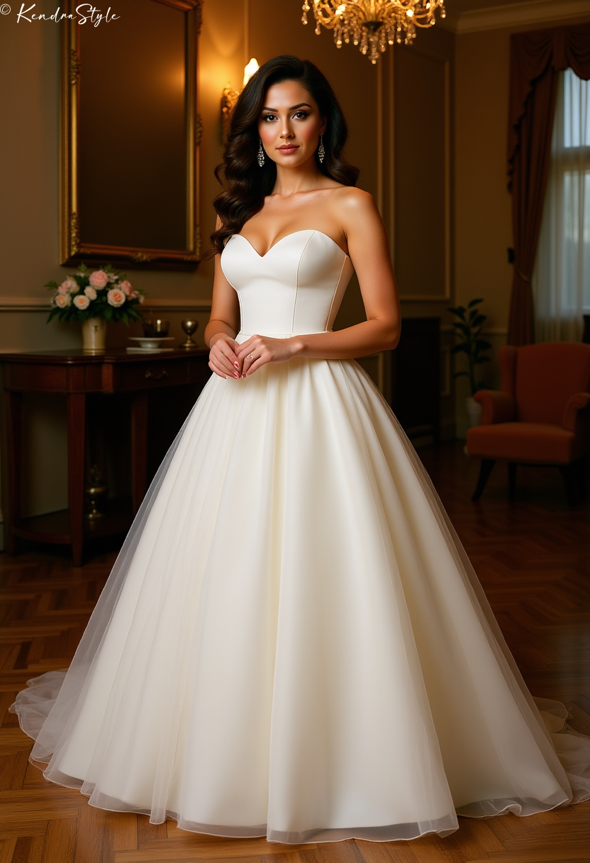 Sweetheart Ballroom Vintage Wedding Dress