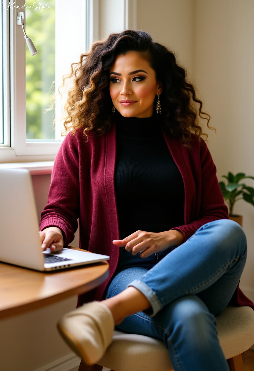 Cozy Corner Office Look