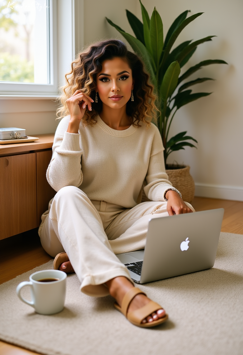 Soft Neutrals WFH Outfit
