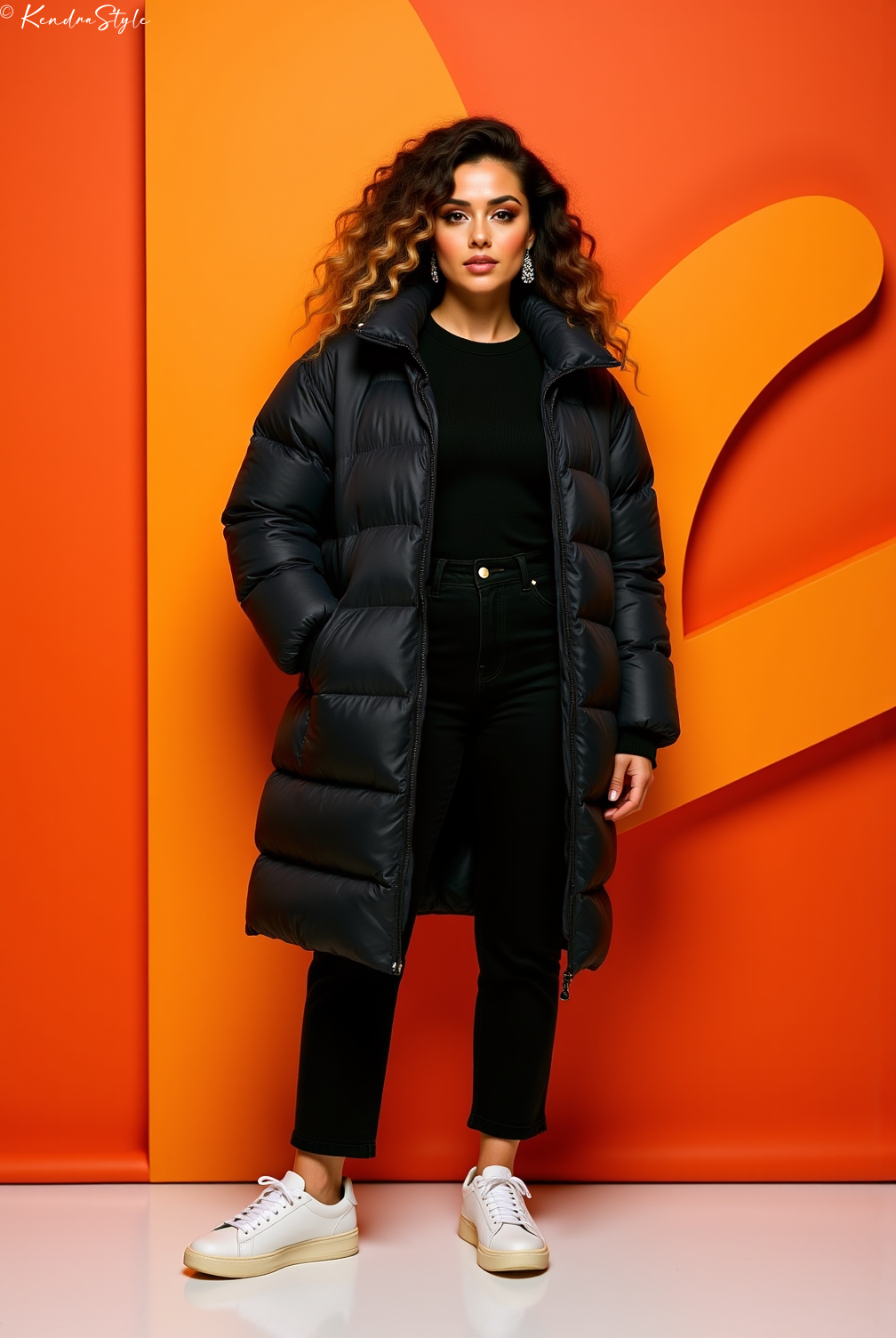 Black Puffer Winter Jacket