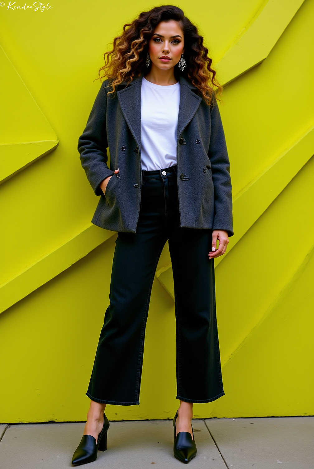 Charcoal Neon Winter Jacket