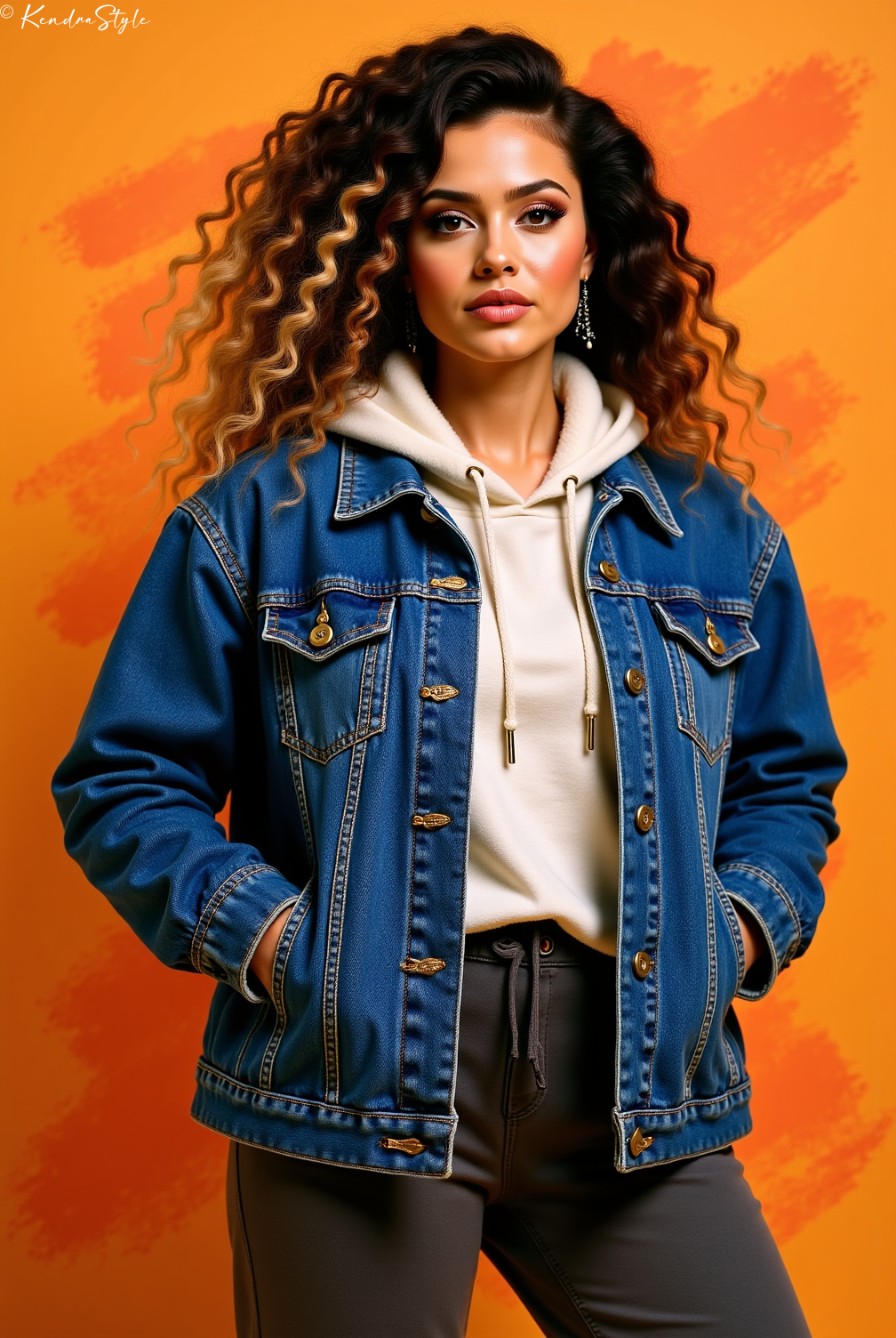 Indigo Denim Winter Jacket