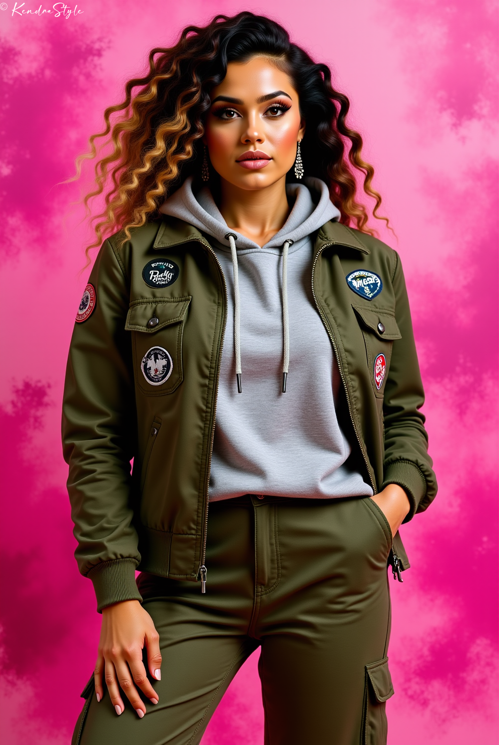 Olive Bomber Winter Jacket