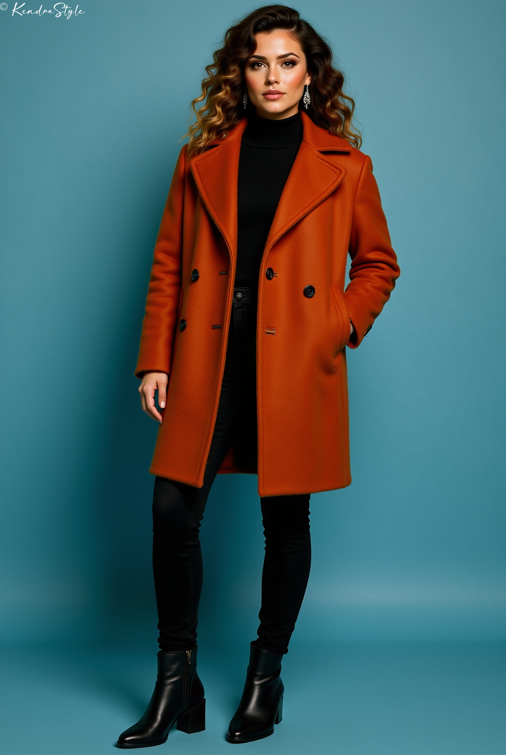 Rust Wool Winter Jacket